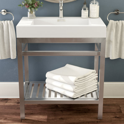 Halesowen 29.5'' Single Bathroom Vanity with Acrylic Top