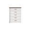Commode à 5 tiroirs, grande commode avec base arquée pour chambre RosaRio-1352089010