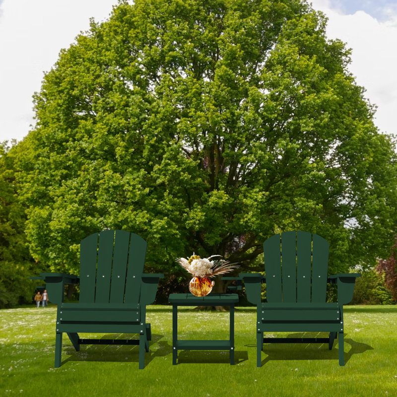 Chaises Adirondack pliantes en résine (ensemble de 2), Vert foncé