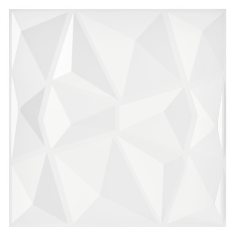Culai 50 cm x 50 cm 3D Wall Panel (6-pack), Grey Silver