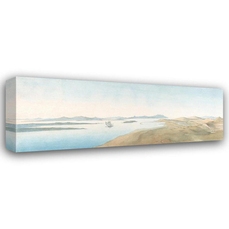 "Vue panoramique sur les îles de Délos" par Johann Michael Wittmer Ii - Art mural sur toile tendue avec châssis