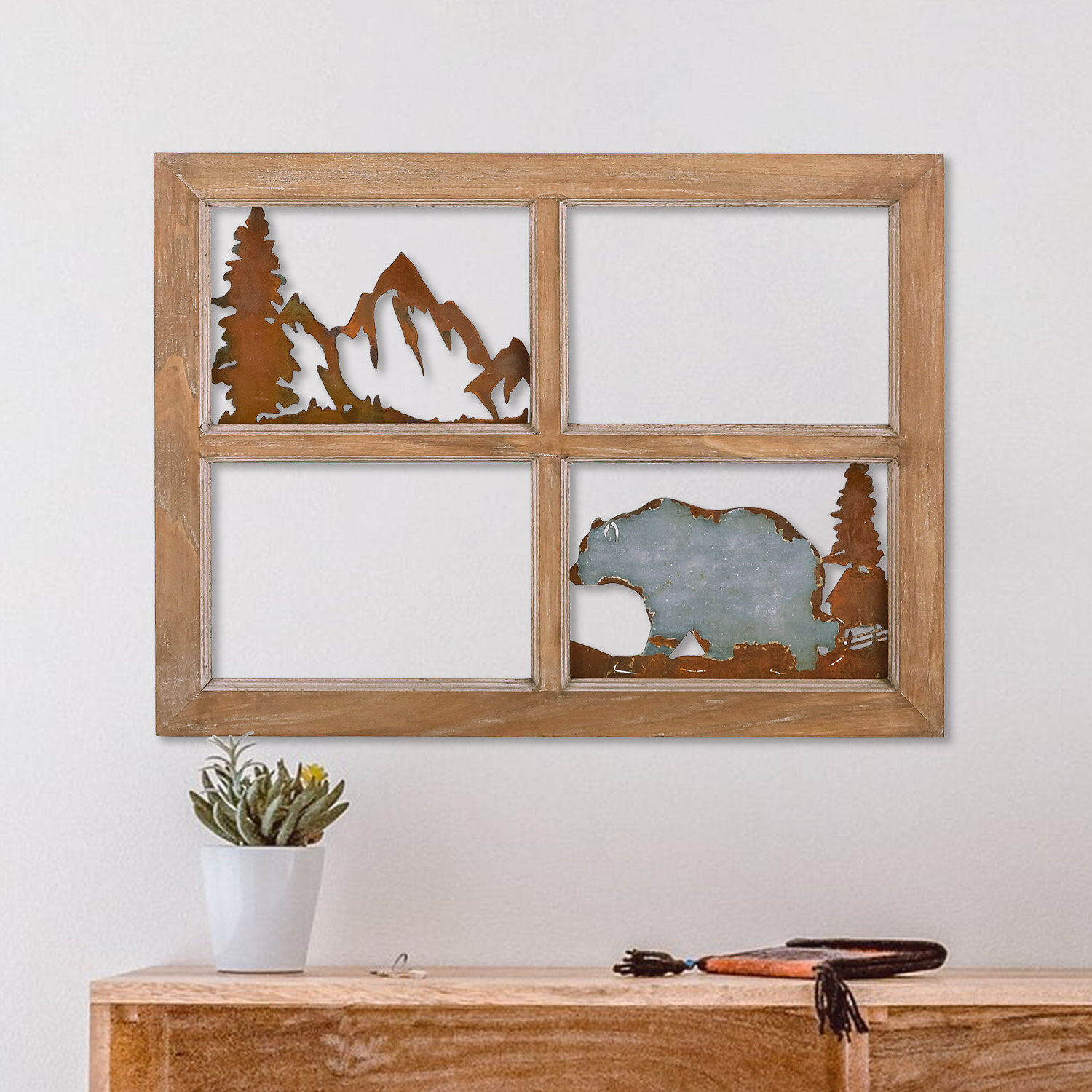 Loon Peak® Handmade Solid Wood Landscape & Nature Wall Decor