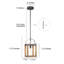 Luminaire suspendu rectangulaire simple à 1 lumière avec accents en bois Aldercy
