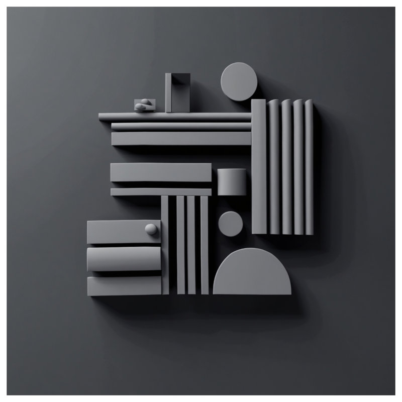 Gray Geometric Shapes Duvet Covers, Twin