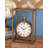 Canete Traditional Roman Numeral Metal Quartz Movement / Crystal Tabletop Clock in Brass