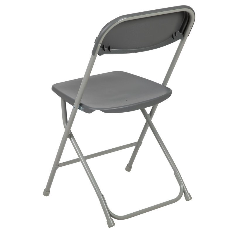 Chaises pliantes en plastique pour l'intérieur et l'extérieur Armando, Gris