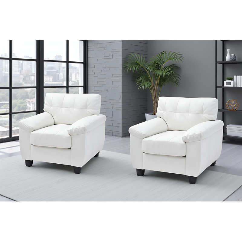 Ensemble de 2 chaises en cappuccino rimouski, Blanc