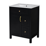 24" Single Bathroom Vanity With Ceramic Top
