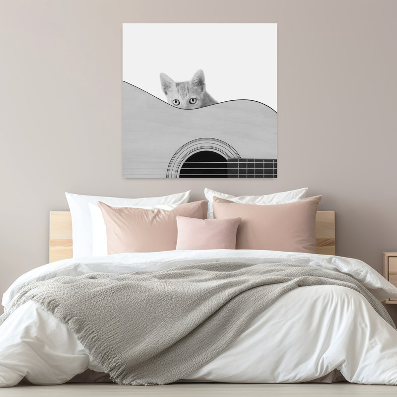 Moustaches et cordes, art contemporain pour chat, H 32 po x l 32 po