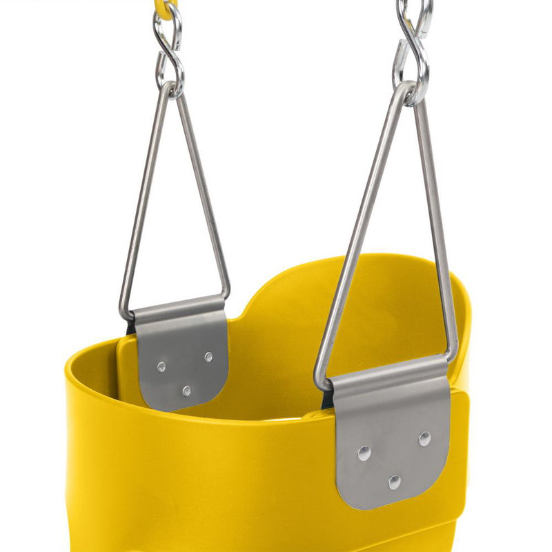 Winado Rubber Bucket Swing Swing Seat with Mounting Hangers and Chains, Yellow