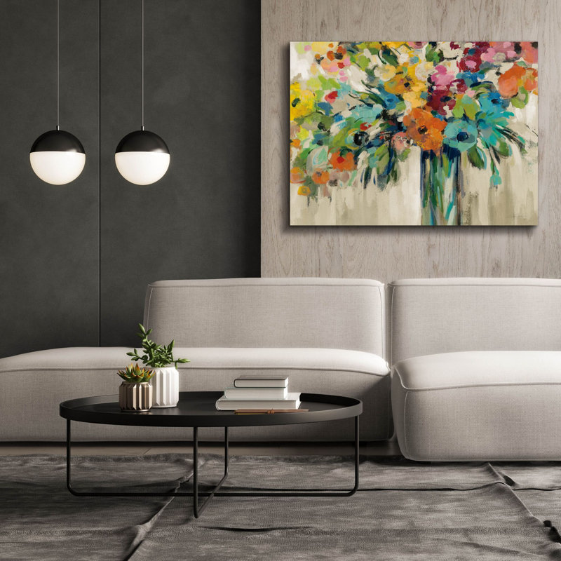 Toile épique «Cloud Of Flower Solid C» par Silvia Vassileva, 54 po x 40 po