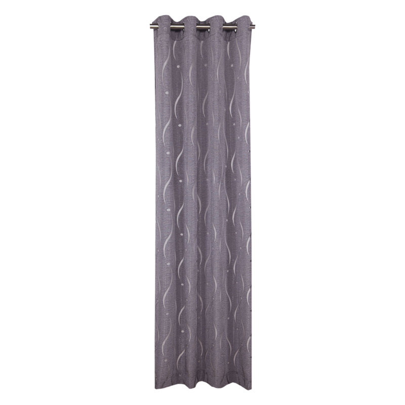 Henriksen Semi Sheer Curtain Panel Pair, Grey