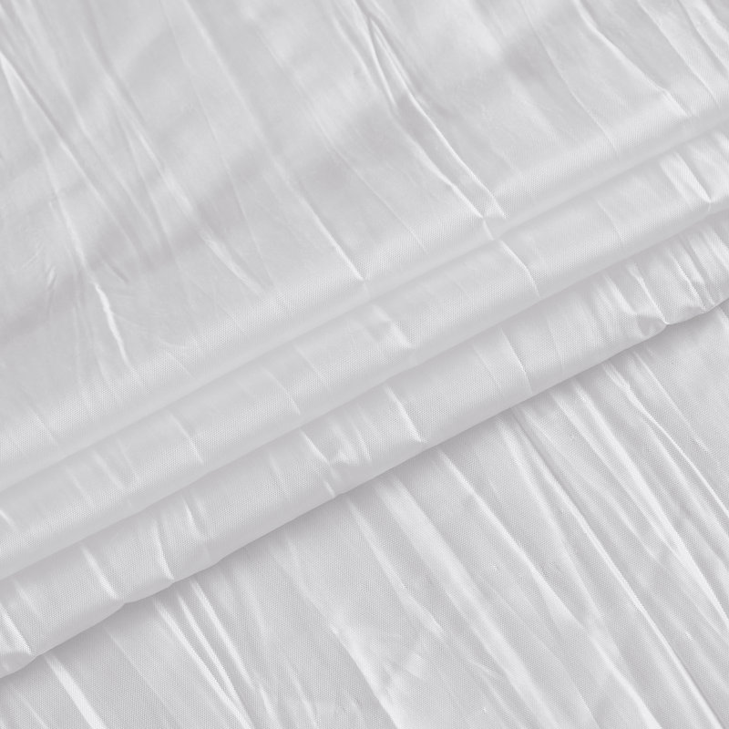 Church Street Crushed Silk 2 Panel Curtains Living Room Bedroom 54"Wx84"L Machine Washable Light Filtering Curtain, White