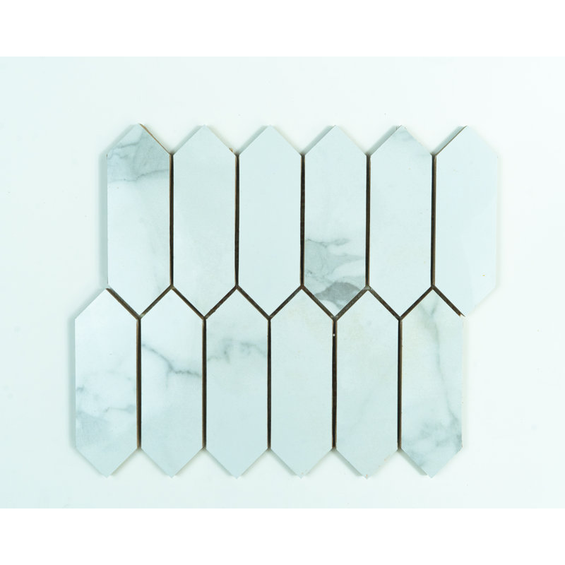 MAJESTIC PICKET PORCELAIN MOSAIC - COMES IN MATTE (5TILES PER BOX), Matte