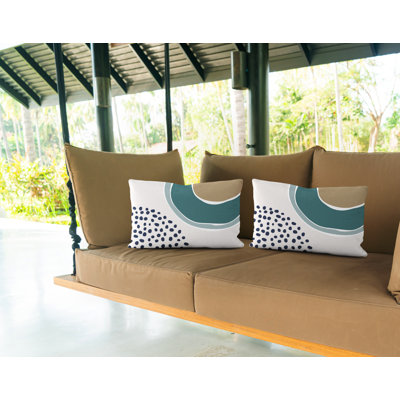 Housse et insert de coussin rectangulaire en polyester pour l'intérieur et l'extérieur