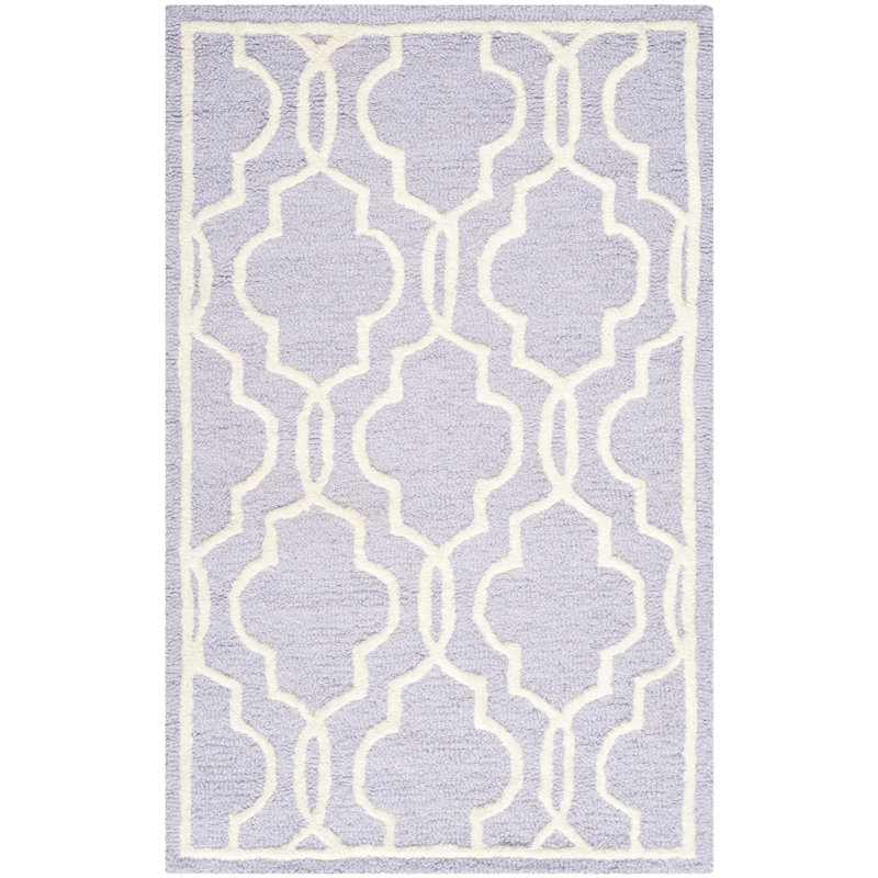 Cannen Hand Tufted Wool Geometric Rug, Rectangle 2'6" x 4'