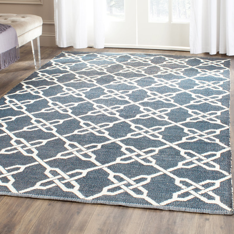 Geometric Hand Woven Area Rug, Rectangle 152 x 244 cm
