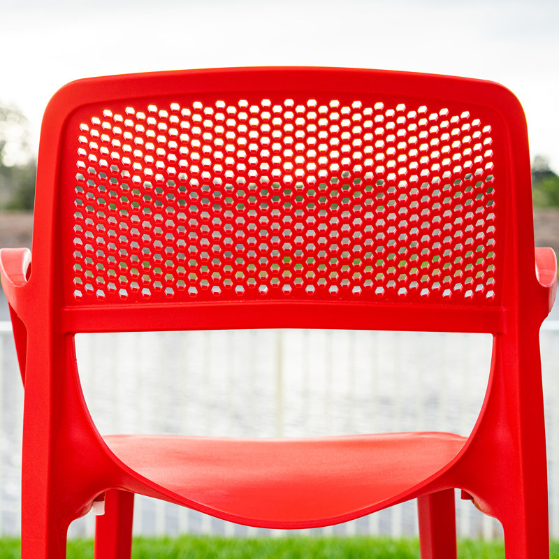 Fauteuil de terrasse empilable, Rouge