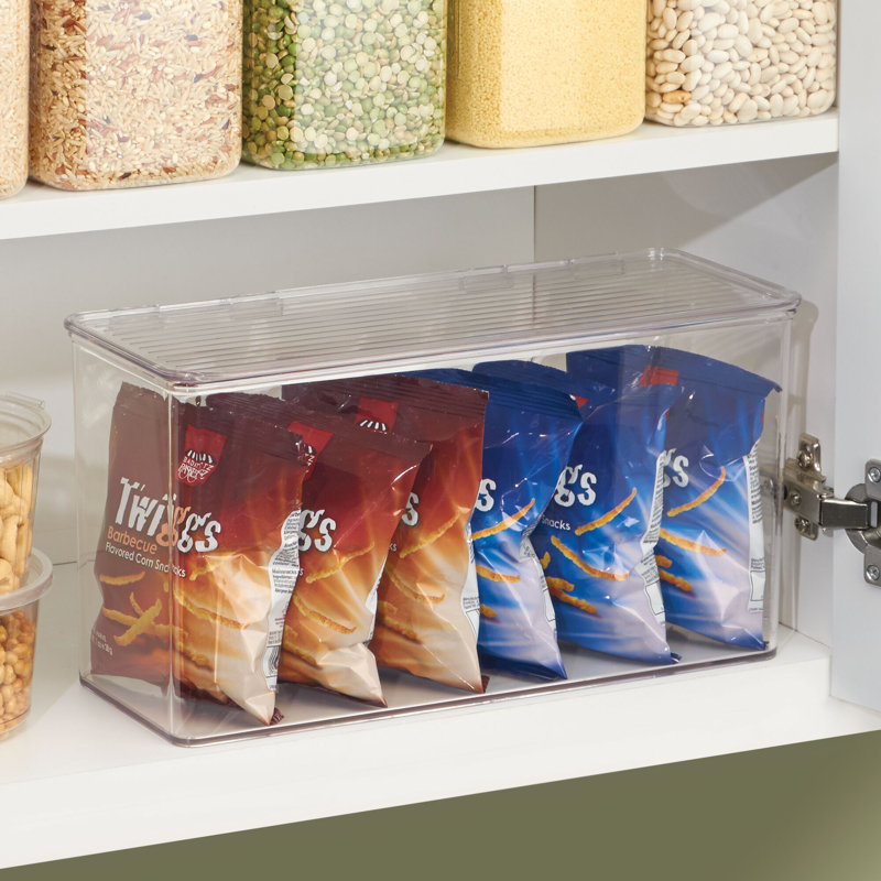 Boîte de rangement empilable avec couvercle à charnière ou cuisine - Boîte de rangement avec couvercle