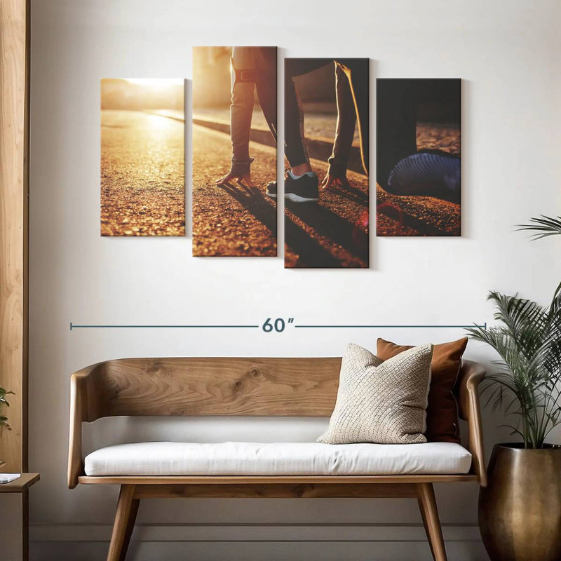Athletic Runner, 32" H x 52" W