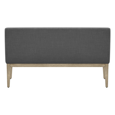 Bethea Polyester Upholstered 2-Seater Dining Bench with Solid Wood Legs