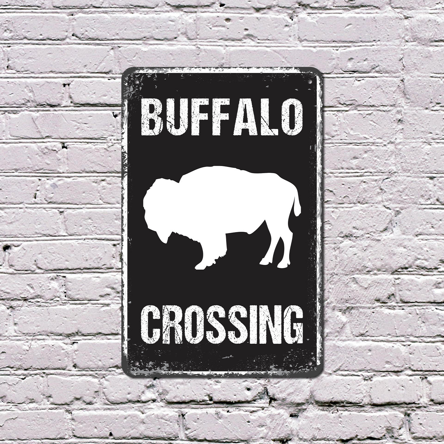 SignMission Buffalo Crossing 8 Inch x 12 Inch Plastic Sign | Wayfair