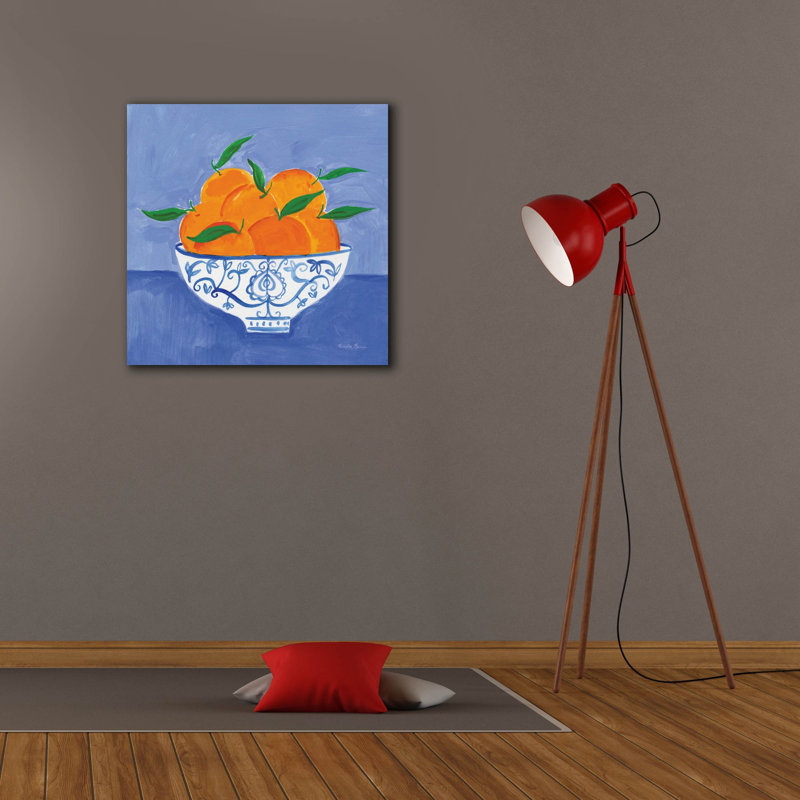  «Orange Still Life» par Farida Zaman, art mural sur toile, 26 po x 26 po, H 26 po x l 26 po