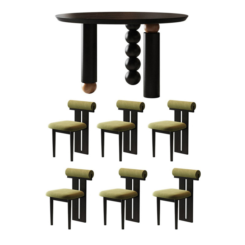 Select a high-end solid wood table set, 29.52"H x 47.24"L x 47.24"W