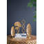Table Decor  Set of 2  14" x 5" x 3"  Gold/White