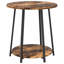  Side Table Set With Shelf 2 Pcs Black Oak 50 X 50 X 51 Cm-1362866611