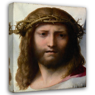 «Head of Christ» par Correggio - Art mural sur toile tendue avec châssis