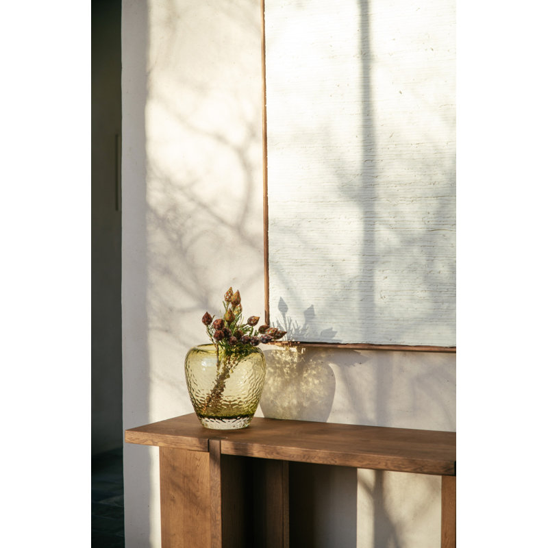 Vase en verre vert 10 "Alexes Prisma Hurricane, H 9,84 po x l 10 po x P 10 po, Vert