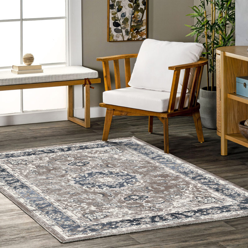 Tapis Mercedita avec envers antidérapant, Tapis de couloir 4 pi x 8 pi 3 po