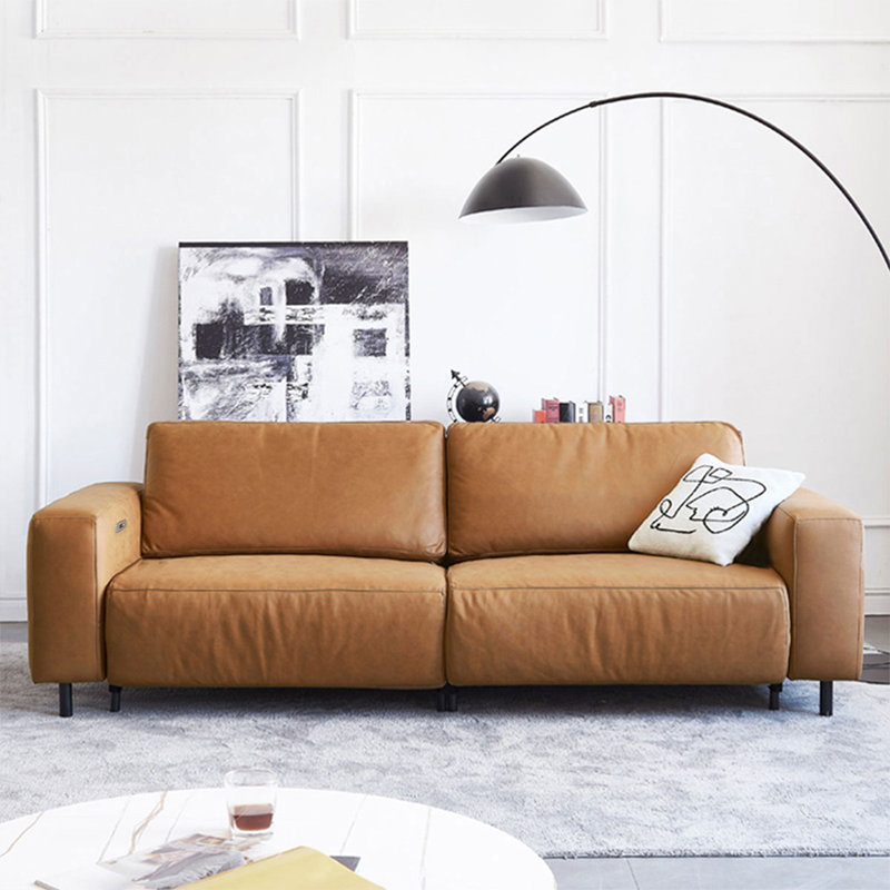 Orange 100% Polyester Modular Sofa cushion Loveseat