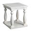 Travis 26 In. Antique White Rectangularwood End Table With Turned Legs And Display Shelf