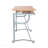 Compact Computer Desk With Side Shelf And Keyboard Panel, Cherry