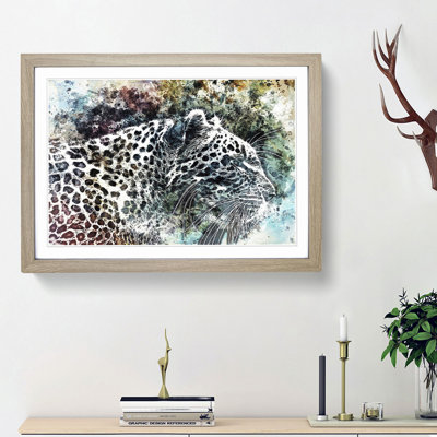 Leopard in Abstract - Picture Frame Painting Print