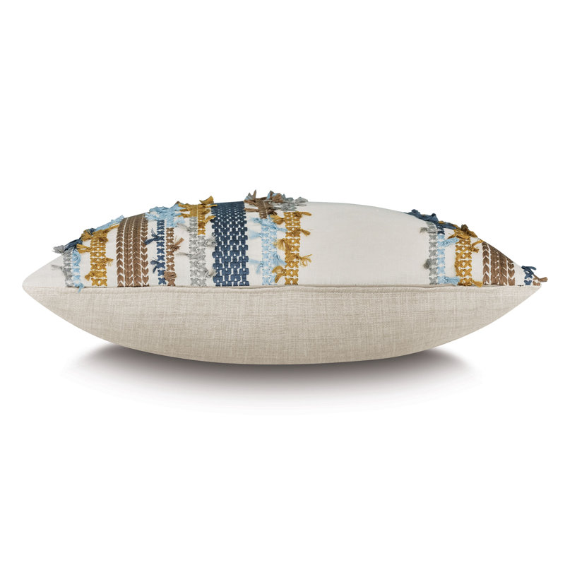 Daleyza Striped Linen Pillow Sham, 20" H x 27" W