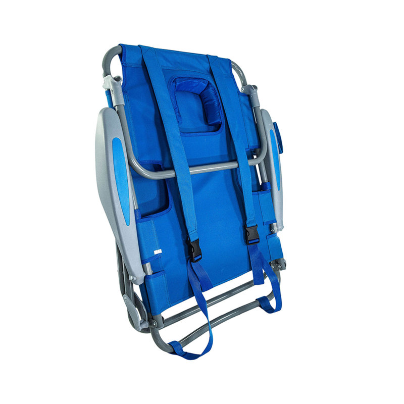 Ostrich The Heavy-Duty Backpacker Portable Reclining Beach Camping Chair, Blue, 1