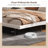 Queen Size Upholstered Bed Frame, Pu Leather Platform Bed With Wave-Like Curve Design And Trapezoidal-Shaped Leg, No Box Spring Needed, White-981056794-981056796