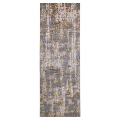 Tapis abstrait doré / argenté Ambrette