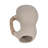 Vase Pottery and Ecomix with Woven Cane Wrapped Handle and Sculptural Textured Form in Boho Style-89110008