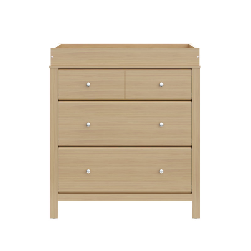 Driftwood Brown 3-Drawer Dresser with Removable Changing Topper