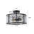 3-Light Hammered Glass Drum Semi Flush Mount