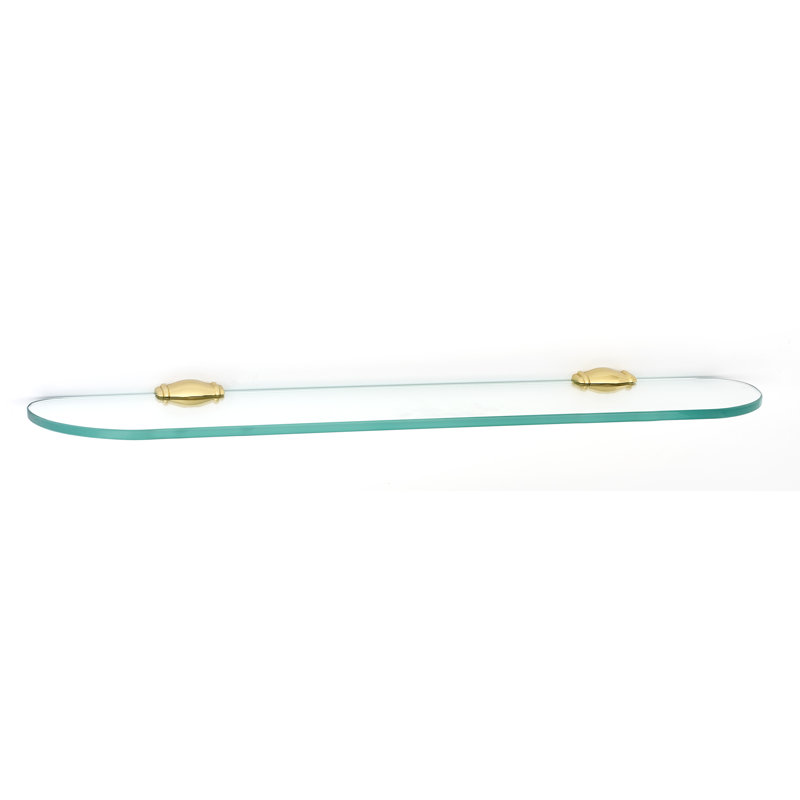 Charlie's Wall Shelf, Polished Brass