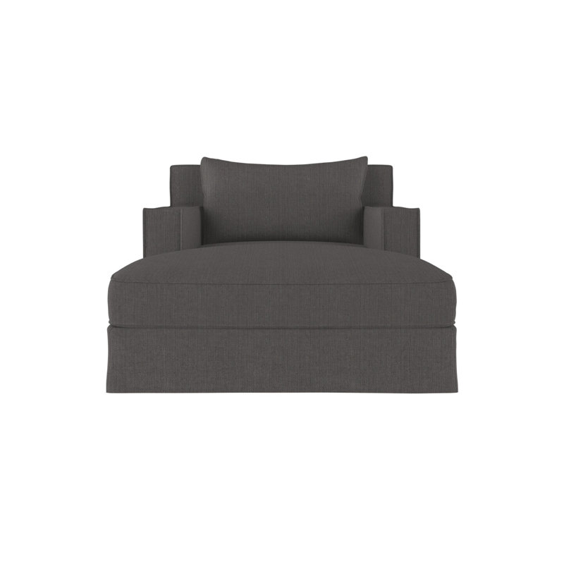 Chaise longue Mulberry, Ébène, Cuir vieilli cognac