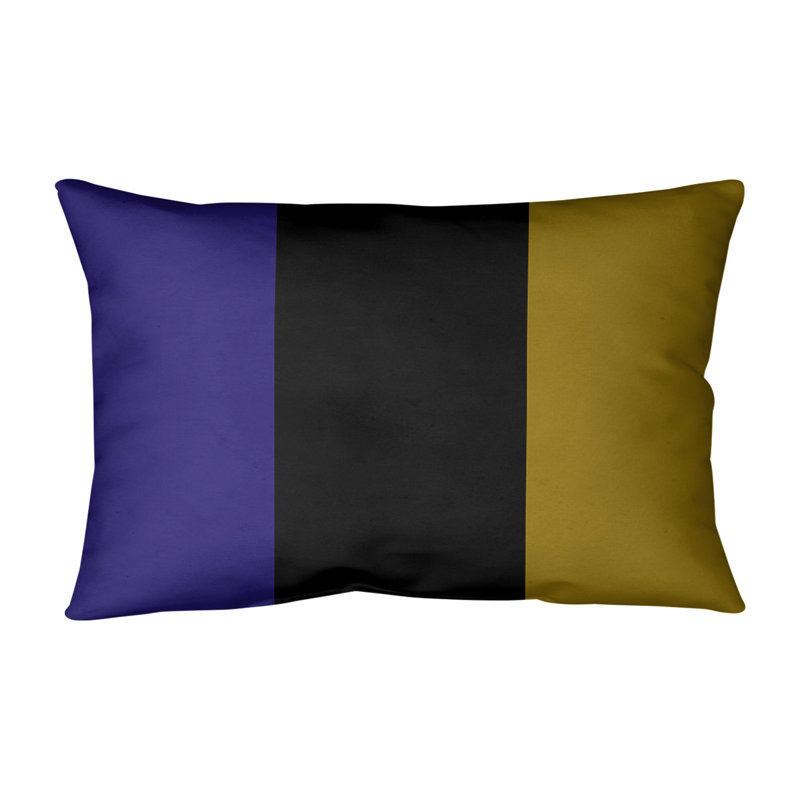 Coussin lombaire intérieur/extérieur baltimore retour, Mauve / Noir / Or
