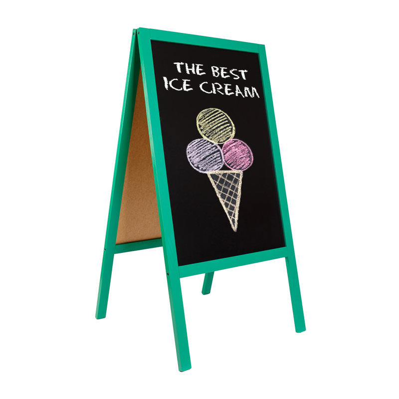 Genovefa Free-Standing Chalkboard 115cm H x 61cm W, Green