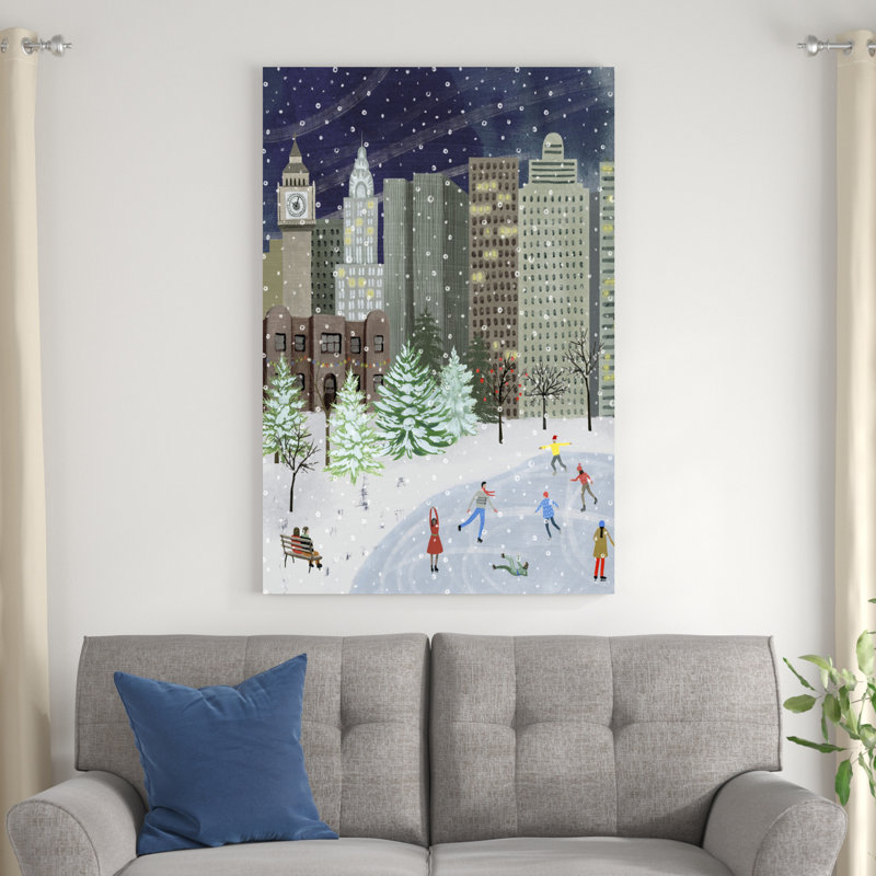 Noël dans la ville I, H 48 po x l 32 po