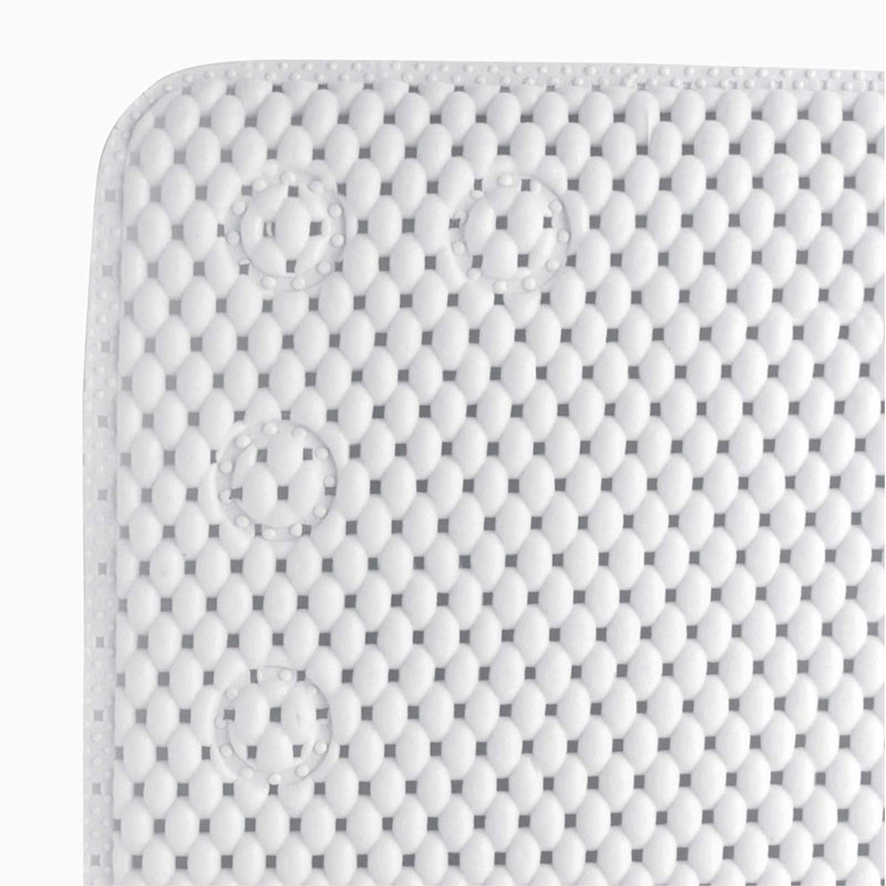 Non-slip Foam Bathtub Shower Mat With Suction Cups, White